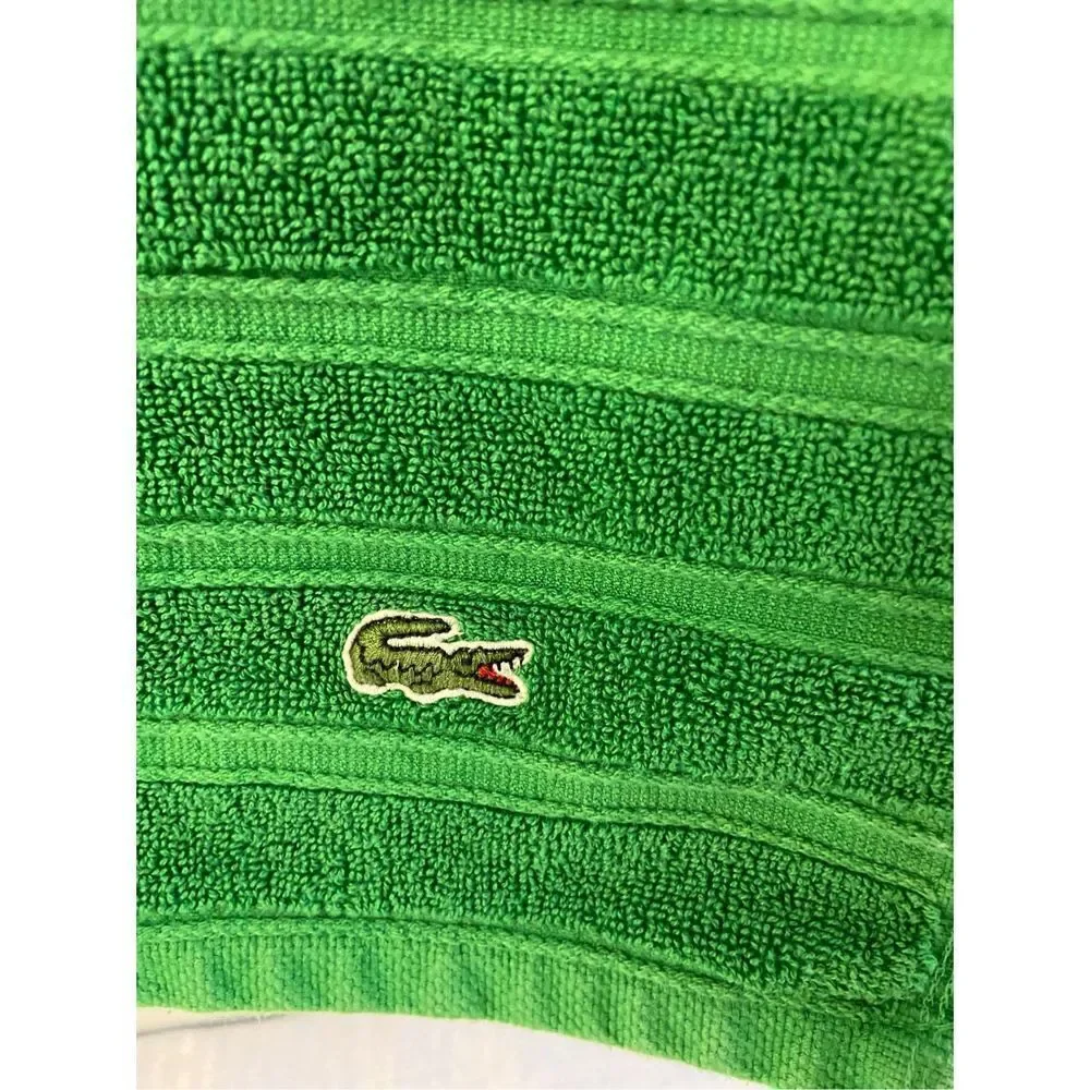 Lacoste izod green ribbed towel 29x53” alligator logo‎